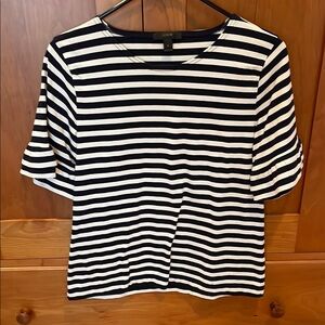 J. Crew Navy and White Striped Women's Top